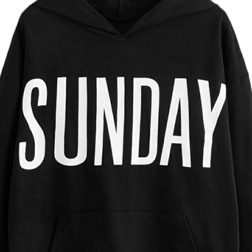 Nwot Medium SUNDAY sweatshirt with hoodie black